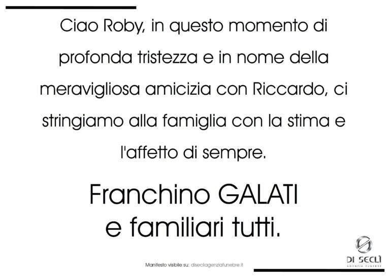 Franchino Galati e familiari tutti