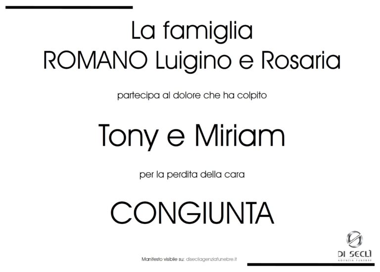 La famiglia Romano Luigino e Rosaria