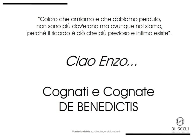 N°1 Cognati e Cognate De Benedictis